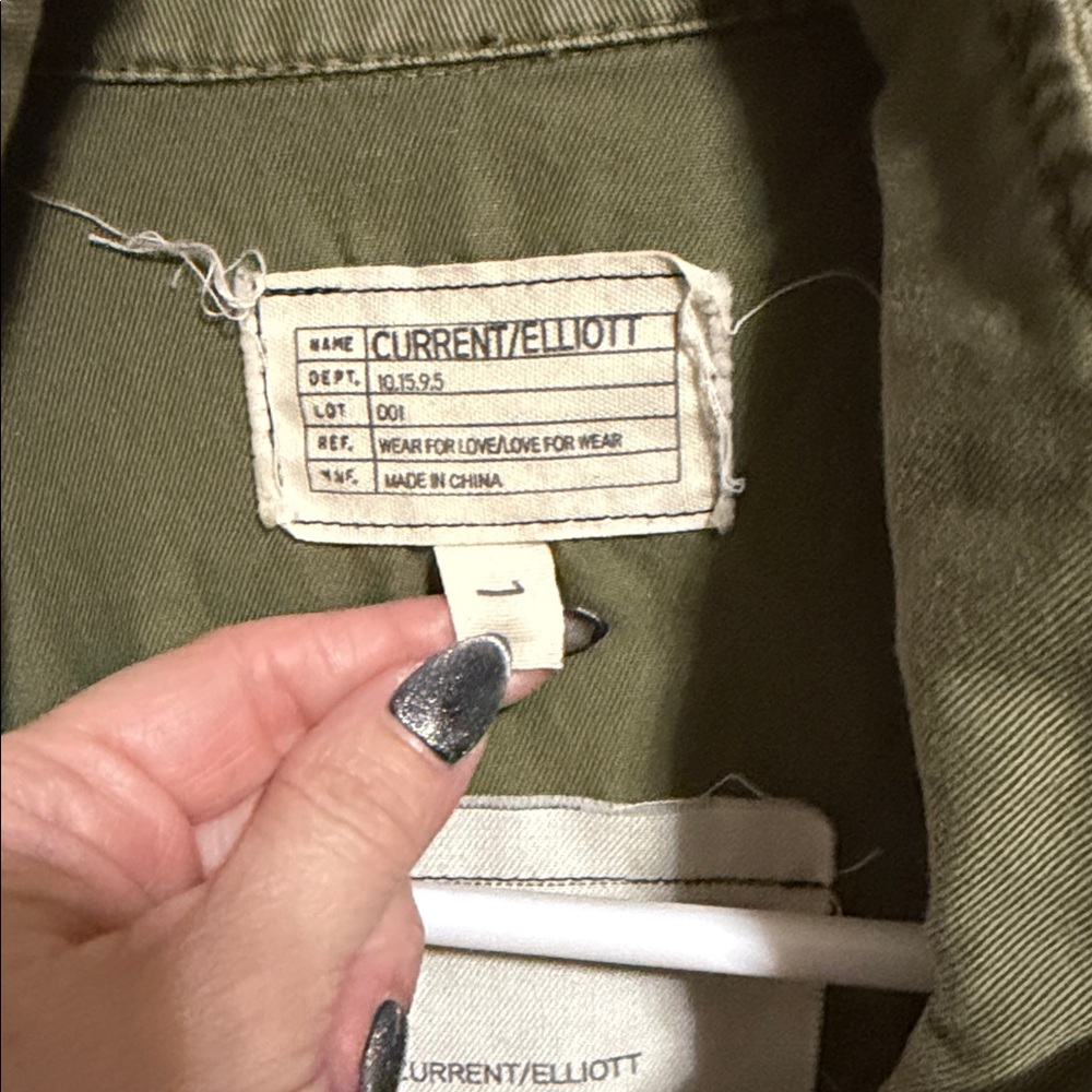 Current/Elliott Olive Utility Jacket - Picture 3 of 5